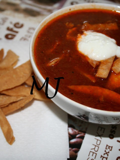 A picture of Tortilla Soup with Guajillo Chile.