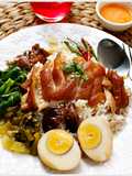 Braised Pork Leg with Rice