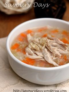 Hình của món Cháo gà rau củ .