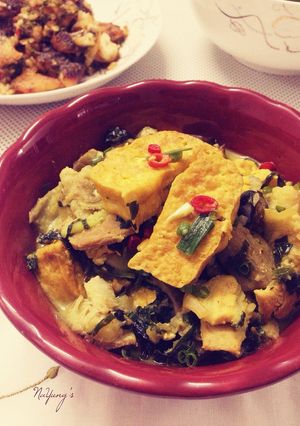 Hình của món Ốc kho chuối đậu.