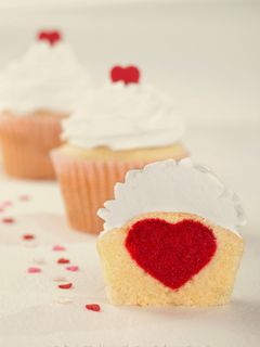 Hình của món Cupcake trái tim.