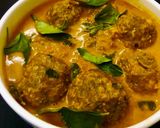 A picture of step 13 of Banana flower balls Kuzhambu / Gravy.