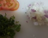 A picture of step 1 of Aaloo chaat.