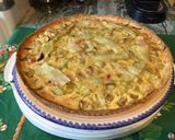 Une image de l'étape 14 de Tarte géante « noeuds » à la rhubarbe du jardin et crème vanille (pâte brisée au sirop d érable).