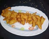 A picture of step 4 of Kathiawari Chips Pakory.