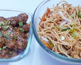 A picture of step 6 of Veg dry Manchurian.