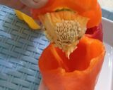 A picture of step 1 of Stuffed Bellpeppers.
