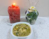 A picture of step 4 of Nawabi white paneer gravi.