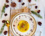 Foto del passaggio 5 della ricetta Risotto zafferano, castagne e cioccolato fondente
