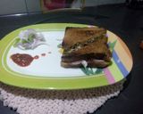 A picture of step 7 of Schezwan Dahi Sandwich.