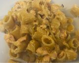 Foto del paso 7 de la receta: Pasta con salmón, gambitas y salsa de queso batido en Airfryer Cosori