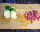 A picture of step 1 of Beef Rice Bowl – Gyudon.