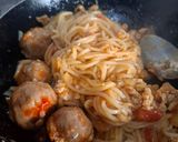 Foto langkah ke 9 dari resep Spagheti Meatball Bolognese.