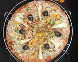 गोल्डन कॉर्न पिज़्ज़ा (Golden corn pizza recipe in Hindi) रेसिपी चरण 6 फोटो