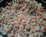 Foto del paso 5 de la receta: Omurice🤔 a mi manera🌰🥕🍳🍚🥓..!