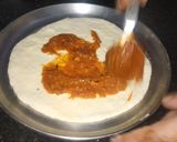 A picture of step 7 of Domino's style pasta pizza.