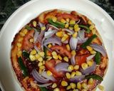 A picture of step 2 of Cheesy paneer pizza.