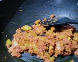 A picture of step 6 of Punjabi chawla/ lobia masala curry.