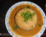 A picture of step 5 of Plate Vegetables Idli and Rasam Chutney 😋.