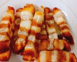 Hình bước làm 2 của món Ba rọi kho khô (món chay)