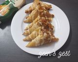 A picture of step 3 of Baked Cheese Samosas.