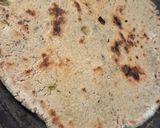 A picture of step 7 of Stuffed Bajri rotlo with spring onions and methi.