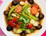 Hình bước làm 3 của món Nấm Đông Cô Xào Thập Cẩm Chay