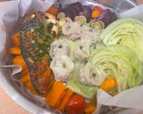 【快速蒸籠料理】紅綠雜菜, 偽裝燒賣, 雙醬鯖魚的食譜步驟7照片