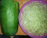 Foto langkah ke 1 dari resep TUMIS TAUCO PEPAYA MUDA (KATES).