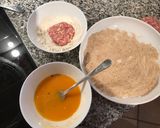 Rántott hús darált húsból, tepsis krumplival recept fázis 3 fotója