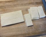 A picture of step 1 of Spring Roll Wrapper chips.