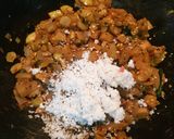 A picture of step 5 of Brinjal Stir fry Poriyal.