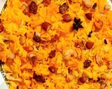 A picture of step 11 of Zafrani Pulao.