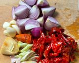 Gambar langkah 1 resipi Asam Pedas Daging Tetel ala Melaka.