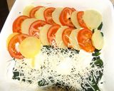 Foto del paso 2 de la receta Gratinado de patatas y tomates con espinaca