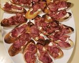 A picture of step 13 of Lentil Salad Crostini with Chevre and Prosciutto.