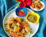 A picture of step 7 of Leftover Roti Bhakarwadi (Crunchy Fried Roti Bites).