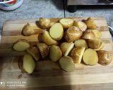 A picture of step 1 of Sindhi Aloo Tuk.