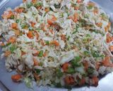 A picture of step 1 of Manchow soup.