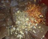 A picture of step 2 of Tawa Kaleji.