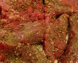 A picture of step 1 of Slow Cooker Mackie Cheese Steak.