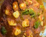 A picture of step 5 of Kadhai Paneer.