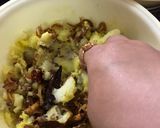 A picture of step 3 of Aloo (Potato) Bharta: 4 different types of 'Mashed Potatoes' with 'Desi Twists'.