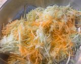 A picture of step 1 of Lauki brown chana barely with ginger powder thalipeet.