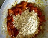 A picture of step 2 of Mooli Sabzi.