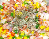 Foto del paso 3 de la receta: Penne con pimientos rojos, verdes y amarillos