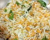 A picture of step 2 of Carrot Rice Pulao.