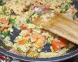 A picture of step 4 of Masala Scrambled Eggs.