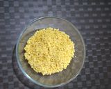 A picture of step 1 of Moong dal toast.