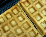A picture of step 4 of Waffles with fresh fruits & strawberry syrup.